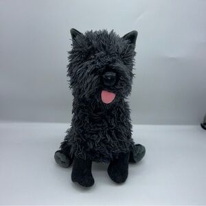 Black Scottie Terrier dog plush Toto Wizard of Oz 2012 pink tongue 10" Khols